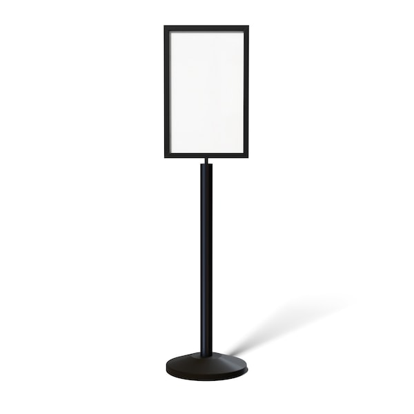 Montour Line Sign Frame Floor Standing 14 x 22 in. V Black Steel FS200-1422-V-BK - main